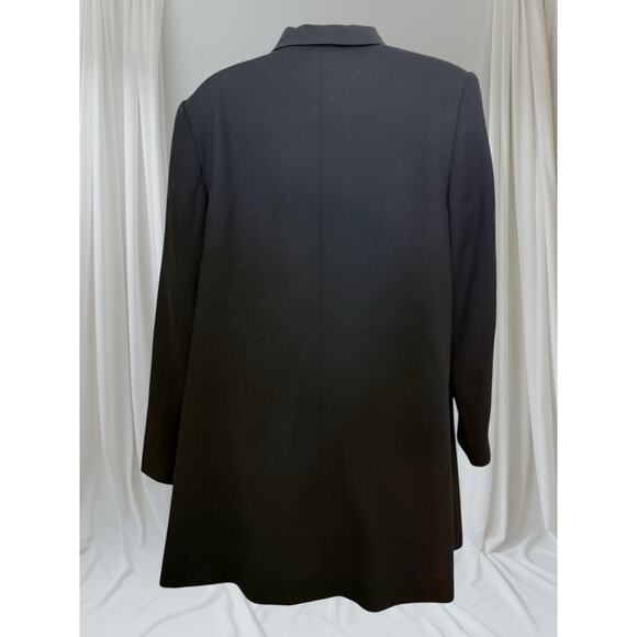 Valerie Stevens Pure Wool Black Long Blazer Coat– Women’s Size 4 - Picture 3 of 7